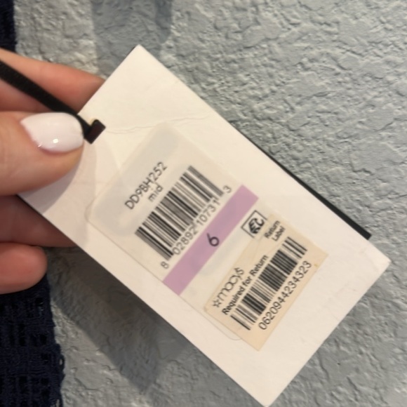 DKNY Navy Handkerchief Hem Fit & Flare Dress - NWT 6 - Picture 5 of 5